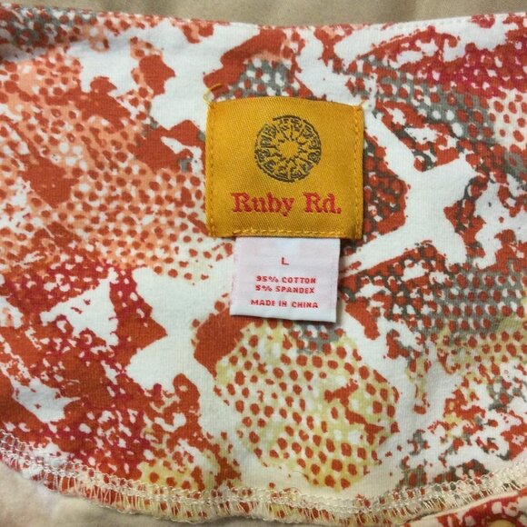 Ruby RD Women Blouse Large Rust 95% Cotton 5% Spandex sku8 - Picture 5 of 5